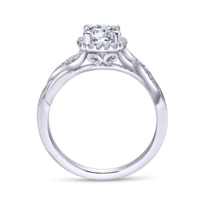 Shae 14K White Gold Round Halo Diamond Engagement Ring