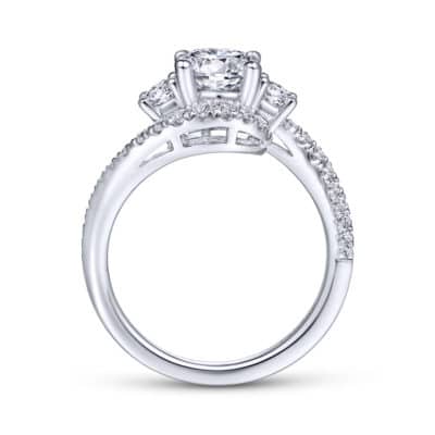 Frannie 14K White Gold Round Diamond Engagement Ring