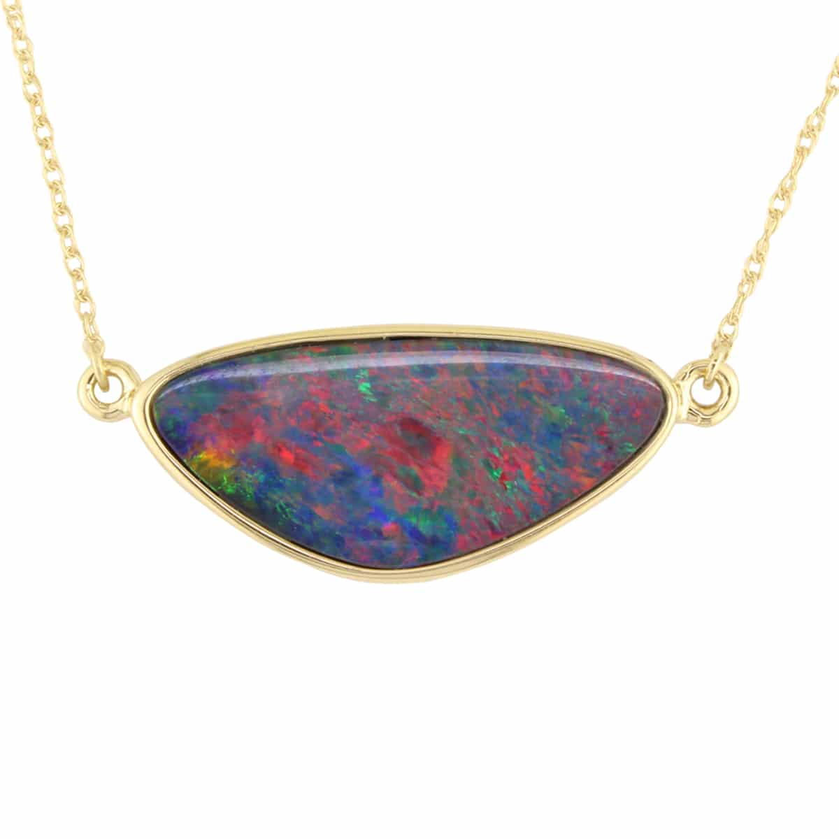 14KYG Opal Doublet Pendant