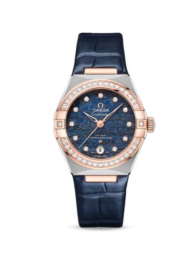 OMEGA Constellation 29mm Blue Dial watch with diamonds