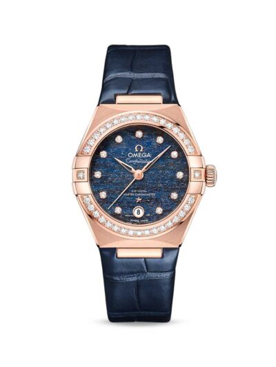 OMEGA Constellation 29mm Blue Dial with diamonds watch