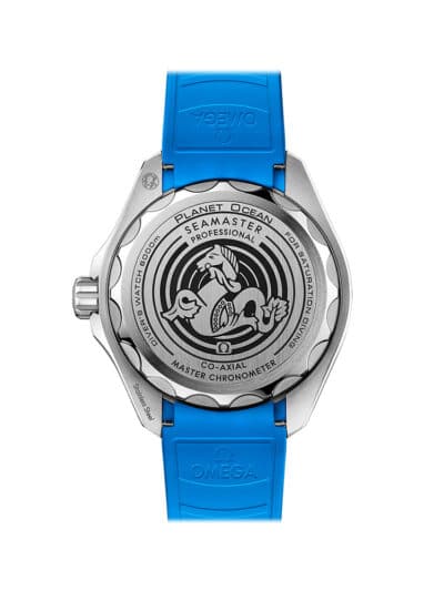 OMEGA Planet Ocean 6000m Blue watch case back