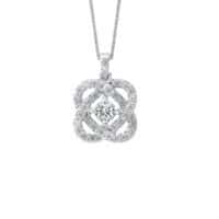 14k diamond heart pendant necklace